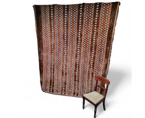 Textiles - a substantial 1970's woolen throw in tones of brown