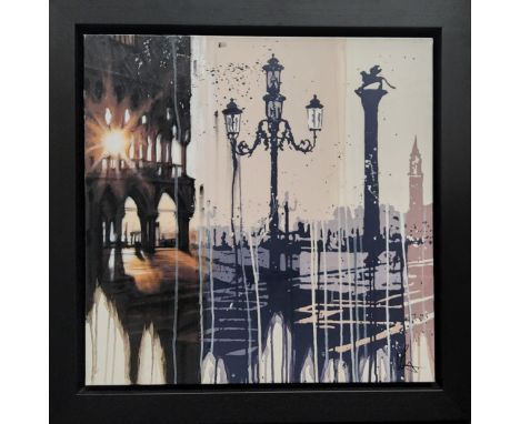 Kris Hardy, b.1978, Venice Sunrise II, signed, oil on canvas, 61cm x 61cm