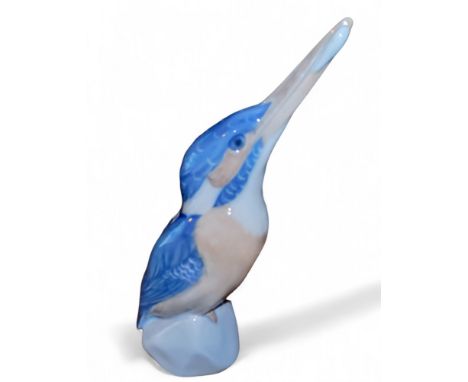 A Royal Copenhagen model,&nbsp; of a Kingfisher, blue wave mark, 2257