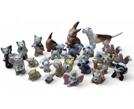 Beswick four piece cat band; Beswick hound; Beswick rabbits 823 &amp; 826;&nbsp;Wade Whimsies hatbox figures including Bambi,