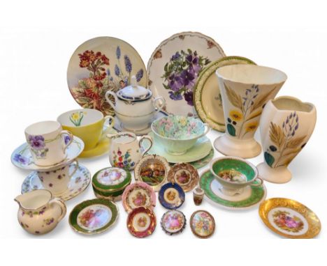 Ceramics - Shelley Melody cup, saucer and side plate, Radford, Flower Fairies plates;&nbsp; Limoges;&nbsp; etc