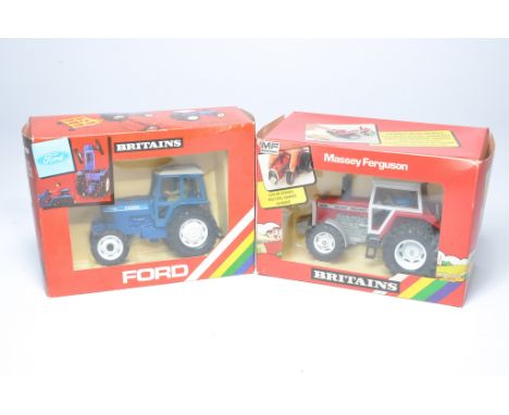 Britains Farm 1/32 diecast model issues comprising No. 9517 Massey Ferguson 2680 DRW Tractor plus No. 9523 Ford 7710 Tractor 