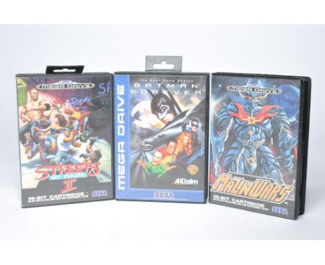 Sega Mega Drive Video games comprising Batman Forever, Streets of Rage and Mazin Wars plus spare SOR Manual. 