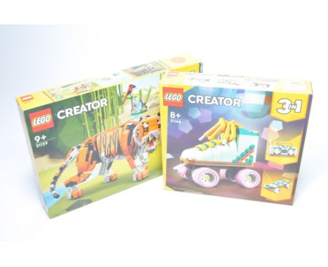 Duo of Lego Creator Sets comprising Majestic Tiger plus Retro Roller Skate 3-in-1, both sets have been used but complete with