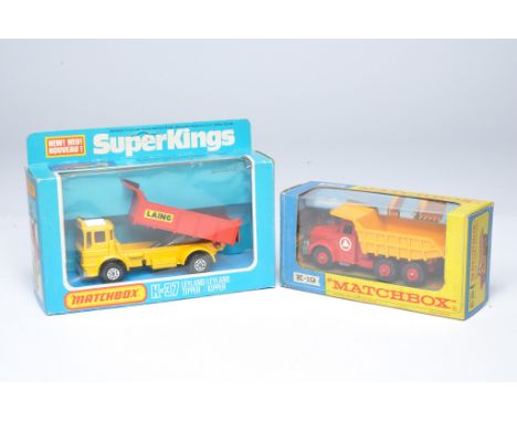 Matchbox Superkings / Kingsize duo comprising No. K-37 Leyland Tipper and No. K-19 Dump Truck. Both display excellent in gene