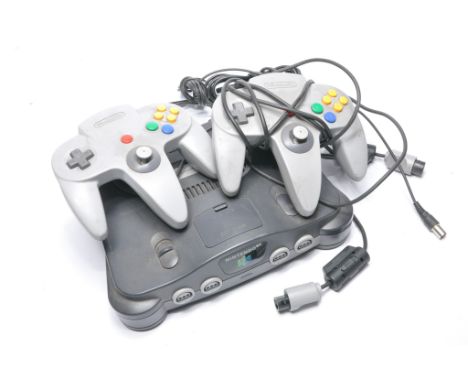 Unboxed Nintendo N64 gaming console, absent of wires etc. Untested. 
