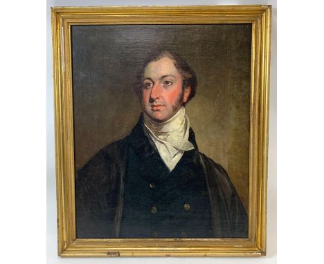 18th century English school, portrait of a gentleman, oil on canvas, 74cm x 60.5cm