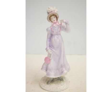 Royal Worcester The Victoria &amp; Albert museum, Walking-outdresses of the 19th century 1818 The regency limited edition fig