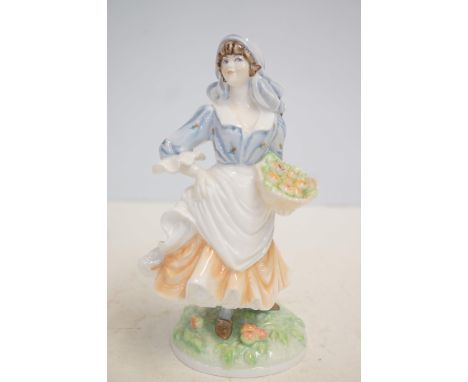 Royal Worcester Rosie picking apples with coa limited edition figure 