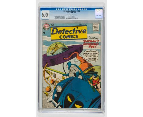 Detective 257 (1958). Lower case cracks. CGC 6.0. Light tan to off-white pages. No Reserve
