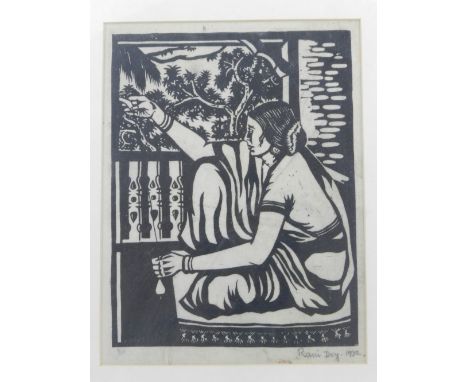Rani Day, Indian Figure at a Window, 4/125, monochrome print, 25 x 17cm 