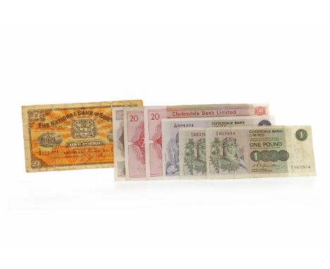 THE NATIONAL BANK OF SCOTLAND £1 ONE POUND NOTE DATED 1ST OCTOBER 1954serial no. B/K 894-584, with printed signature of the G
