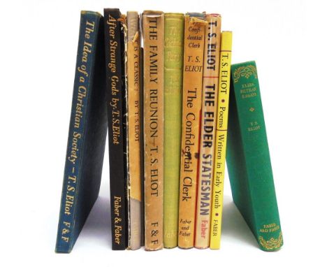 [MODERN FIRSTS] Eliot, T.S. The Family Reunion, first edition, Faber & Faber, London, 1939, grey cloth, dustjacket, octavo; E