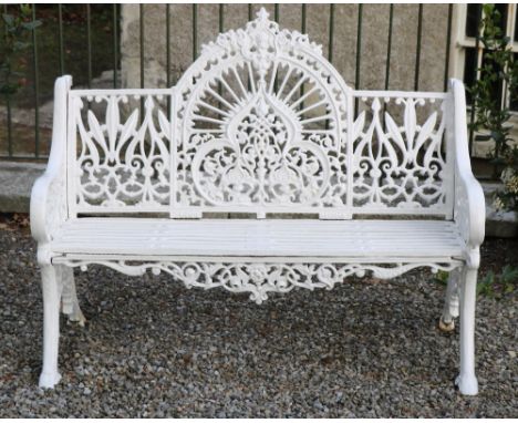 A heavy cast iron Victorian style Garden Bench, by Pierce of Wexford, approx. 118cms (46 1/2"). (1)
