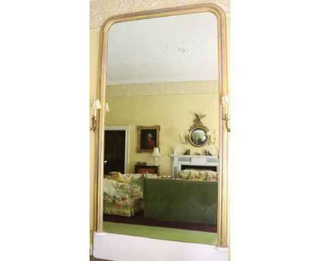 A very impressive early Victorian giltwood Console Wall Mirror, of large proportions,with moulded frame and plate glass, appr
