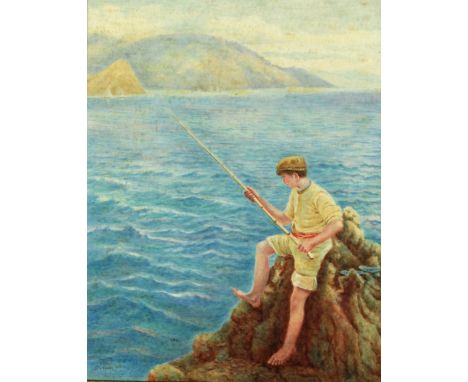 After Hamilton Macallum (1841 - 1896)"A Capri Boy," and its companion "Gathering Seaweed," watercolours, each approx. 44cms x