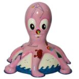 Tattootapus by Imogen Suddaby – Pink character with Harwich and marine themed 'tattoo' style symbols