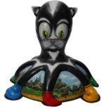 Octopuss in Boots by Mik Richardson – Panto-inspired cat character with ears and colourful boots on