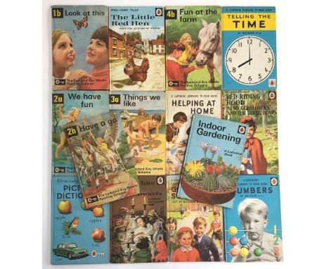 A collection of 14 vintage Ladybird books, to include 'Indoor Gardening' (2'6), 'We Have Fun', 'Have a Go', 'Numbers', 'Going