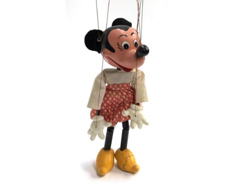 A Pelham Puppet Minnie Mouse, with resin head; together with a puppet of a blue emu