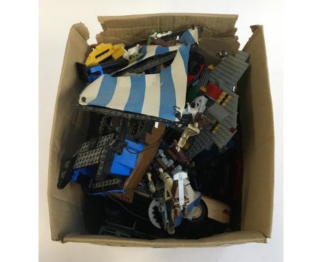 A mixed lot of toys to include Lego, Thomas the Tank Engine and toy cars 