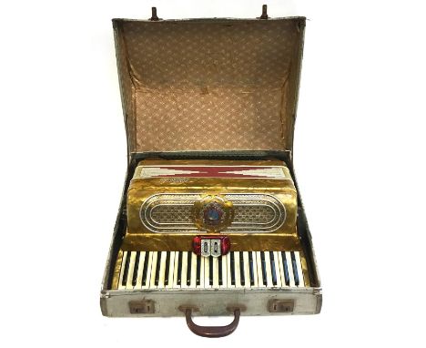 A Fontanella piano accordion, in box 