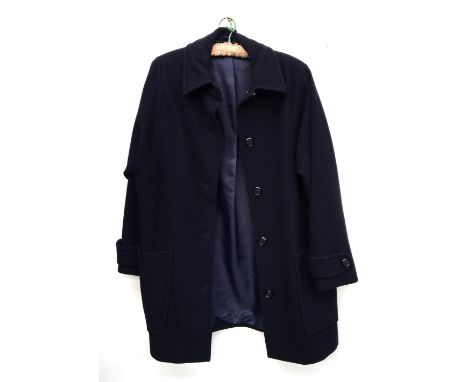 A size 14 Jean Muir top; together with a black Jaeger skirt; a navy reefer coat; and a 1970s psychedelic Brenda Ring design d