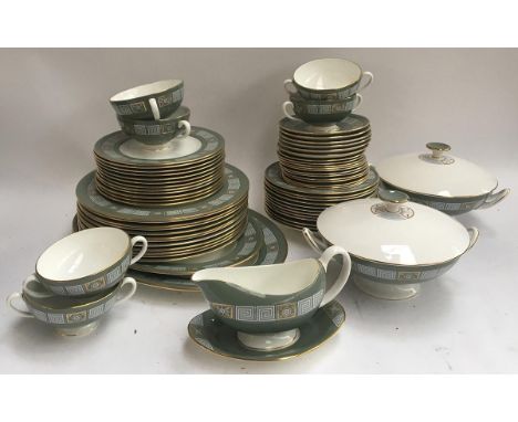 A Wedgwood 'Asia' 66 piece dinner service, comprising meat plates (2), dinner plates (12), side plates (12), small plates (12