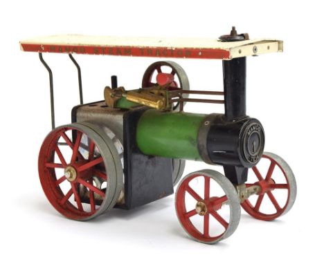 A Mamod TE1A green steam traction engine, 18.5cmH 