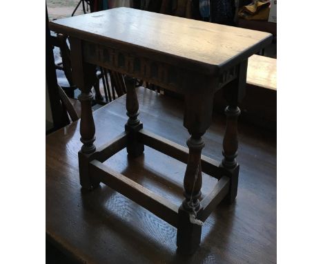 A 20th century oak joint stool 