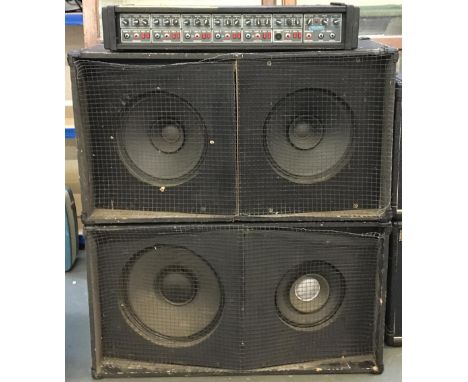 A Carlsbro Marlin 6-150 II; together with pair of large speaker cabs, each with two speakers 