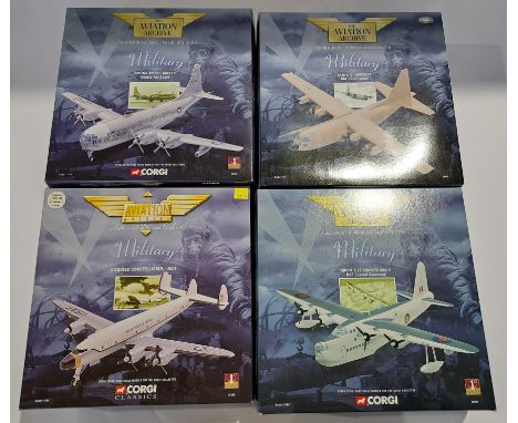 Corgi Aviation Archive 'Military' series a boxed 1:144 scale group to include; 48102 - Boeing KC-97L Tanker 'Illinois Air Gua