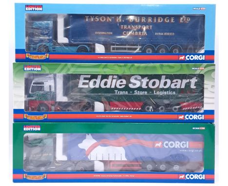 Corgi, a boxed 1:50 scale Haulage group to include CC13415 MAN TGA XXL Curtainside "Eddie Stobart" and others. Although unche