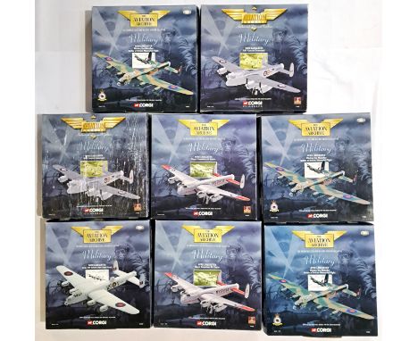 Corgi Aviation Archive, a boxed group of 1:144 scale Aircraft comprising of "Military" series to include AA47302 Avro Lancast