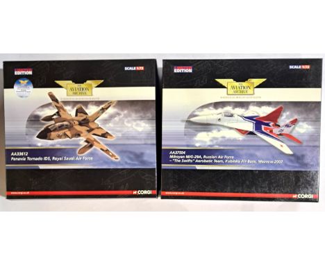 Corgi Aviation Archive, a boxed pair of 1:72 scale Military Aircraft comprising of AA33612 Panavia Tornado &amp; AA37504 Miko
