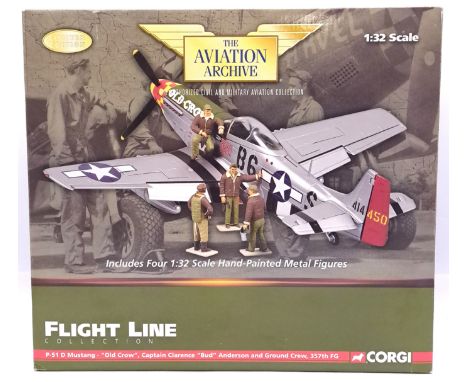 Corgi Aviation Archive, a boxed &nbsp;1/32nd scale Military Aircraft US34405 (Flight Line Collection) a P-51D Mustang "Old Cr