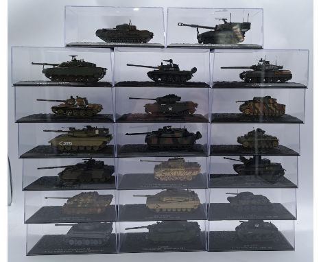 DeAGOSTINI "The Combat Tank Collection" near complete set of 1:72 scale models and magazines (complete magazine run from numb