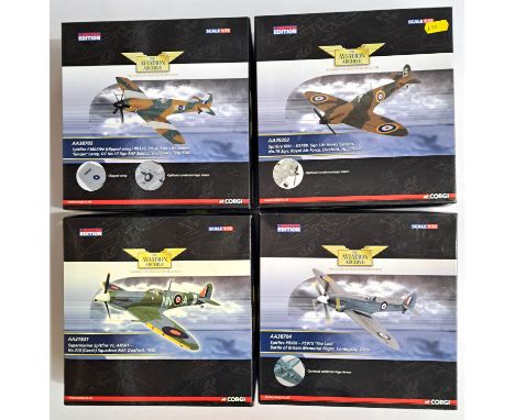Corgi Aviation Archive, a boxed Spitfire group of 1:72 scale Military Aircraft to include Spitfire PRXIX - PS915 'The Last' B