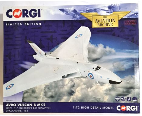 Corgi Aviation Archive, a boxed &nbsp;1:72 scale Military Aircraft AA27202 Avro Vulcan B Mk2 Bomber. Although not checked for