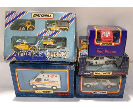 Matchbox, a boxed group of Commercial Vehicles. Includes Superkings Series K 161 with others. Although unchecked for complete