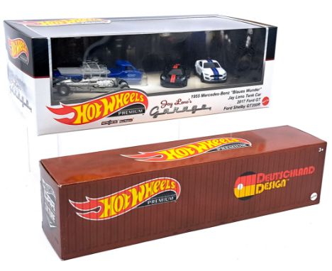 Mattel Hot Wheels Premium Collector Sets x2, to include 2023 Jay Leno's Garage and 2021 Car Culture Deutschland Design 5 pack