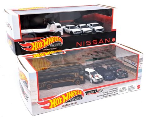 Mattel Hot Wheels Premium boxsets x2, to include 2023 Nissan Skyline Collectors Set &amp; 2022 Track Day collectors set, with