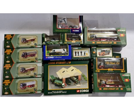 Corgi Classics, a boxed 'Eddie Stobart' group to include; CC12405 - Volvo FH Tractor, 20903 - AEC 8 Wheel Platform Lorry,&nbs