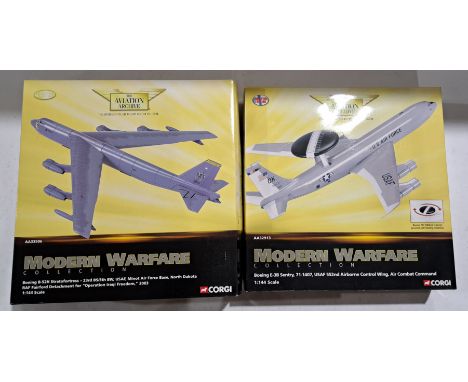 Corgi Aviation Archive 'Modern Warfare Collection' series a boxes 1:144 scale pair to include; AA32913 - Boeing E-3B Sentry, 