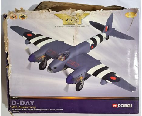 Corgi Aviation Archive, a boxed 1:32 scale AA34602 (D-Day 60th Anniversary) DH Mosquito PR XVI - NS502. Conditions generally 