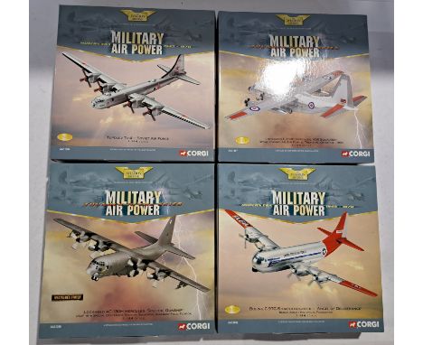Corgi Aviation Archive 'Military Air Power' series a boxed 1:144 scale group to include; AA31306 - Lockheed AC-130H Hercules 
