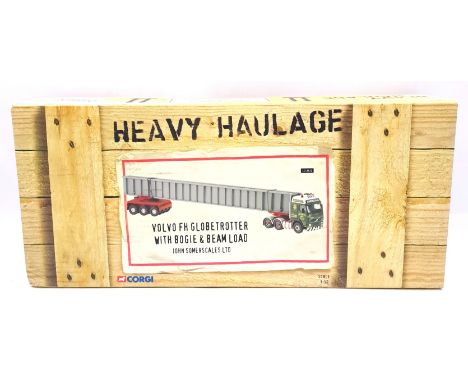 Corgi, a boxed 1:50 scale Heavy Haulage group to include CC12422 Volvo FH Globetrotter with Bogie and Beam load "John Somersc