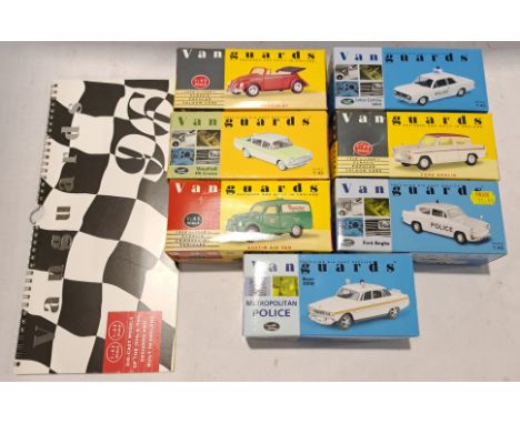Lledo, a boxed Group of 1:43 Scale Vanguards. Includes VA1002 White/Maroon Anglia with others. Although unchecked for complet