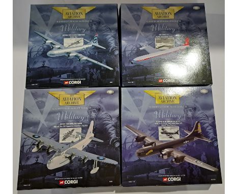 Corgi Aviation Archive 'Military' series a boxed 1:144 scale group to include; AA31801 - Boeing B-29 Superfortress 'USAAF (Es