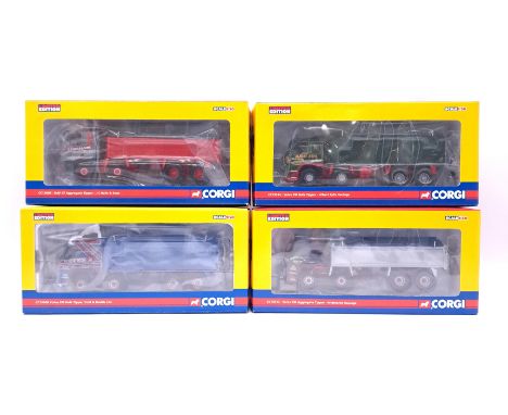 Corgi, a boxed 1:50 scale "Tippers" group to include CC13607 DAF CF Aggregate Tipper "JC Balls &amp; Sons" and others. Althou